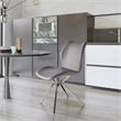 Pemberly Row Dining Chair with Flared Legs in Gray (Set of 4)