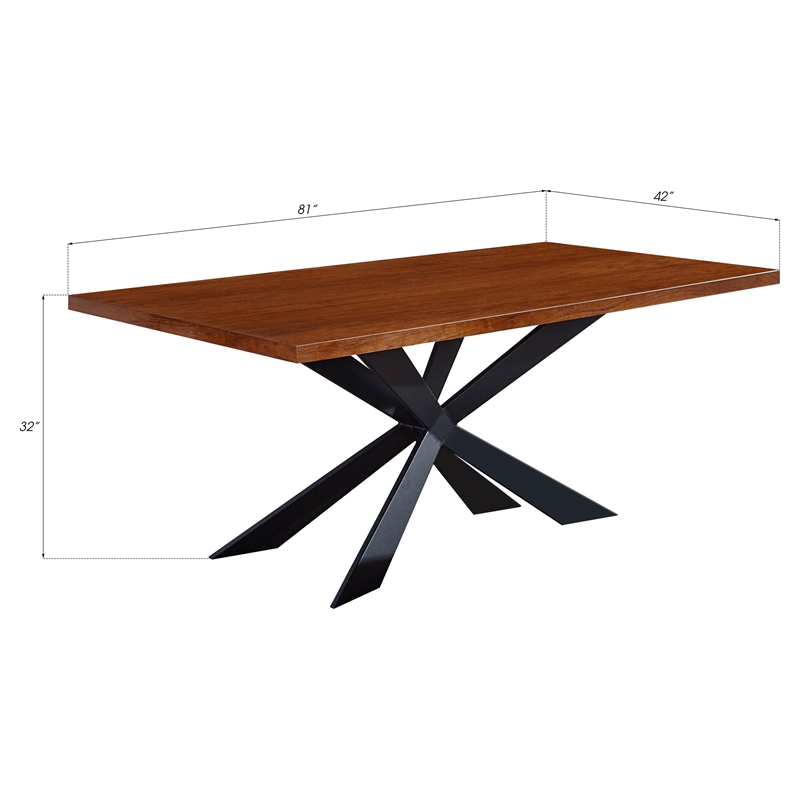 Pemberly Row Wood Dining Table in Walnut