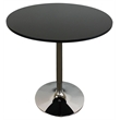 Pemberly Row Modern Round Wood Dining Table in Black