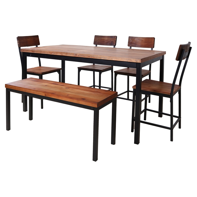 Pemberly Row Wood Dining Chair in Natural (Set of 2)