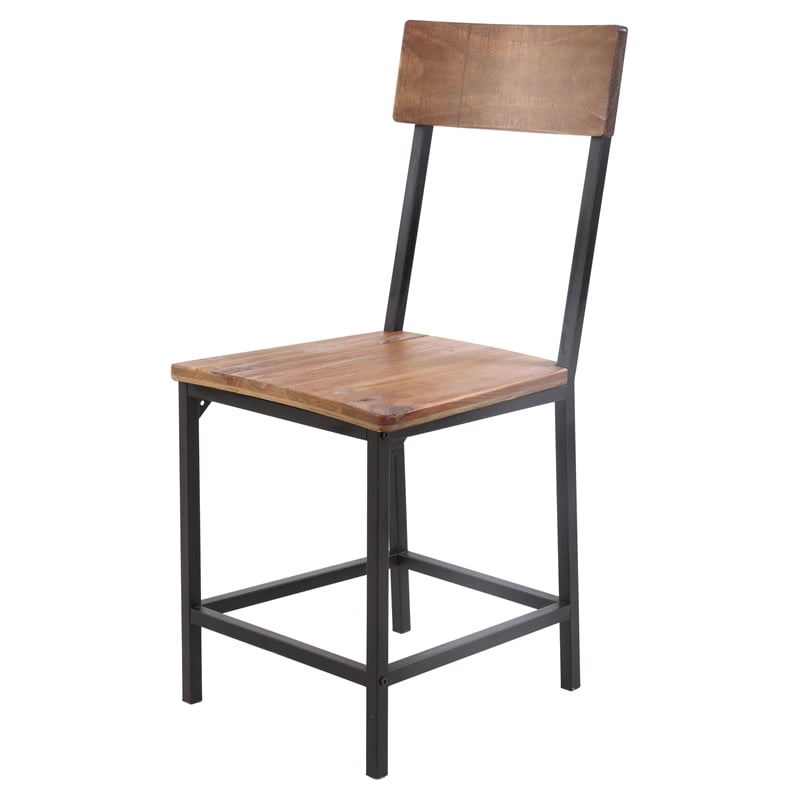 Pemberly Row Wood Dining Chair in Natural (Set of 2)