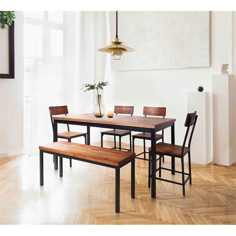 Pemberly Row Wood Dining Chair in Natural (Set of 2)