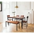 Pemberly Row Wood Dining Chair in Natural (Set of 2)