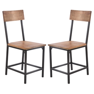 Pemberly Row Wood Dining Chair in Natural (Set of 2)