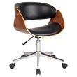 Pemberly Row Wood Office Chair in Beige and Black