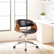 Pemberly Row Wood Office Chair in Beige and Black