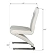 Pemberly Row Faux Leather Z Dining Chair in White (Set of 2)