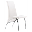 Pemberly Row Faux Leather Dining Chair in White (Set of 2)
