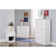 Pemberly Row Contemporary 3-Drawer Engineered Wood Chest in White