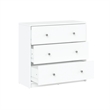 Pemberly Row Contemporary 3-Drawer Engineered Wood Chest in White