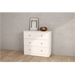 Pemberly Row Contemporary 3-Drawer Engineered Wood Chest in White