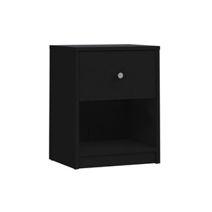 Pemberly Row 1 Drawer Nightstand in Black