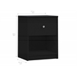 Pemberly Row 1 Drawer Nightstand in Black