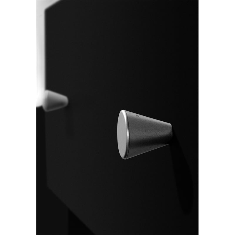 Pemberly Row Traditional 3-Drawer Engineered Wood Chest in Black