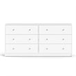 Pemberly Row 6-Drawer Contemporary Engineered Wood Double Dresser in White