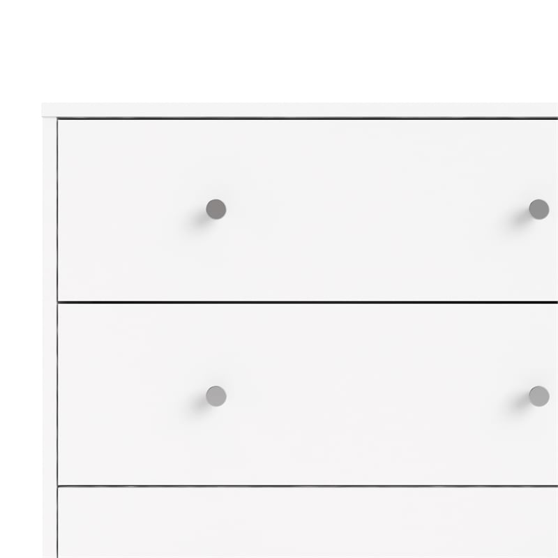 Pemberly Row 6-Drawer Contemporary Engineered Wood Double Dresser in White