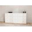Pemberly Row 6-Drawer Contemporary Engineered Wood Double Dresser in White
