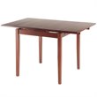 Pemberly Row Drop Leaf Transitional Solid Wood Dining Table in Rich Walnut