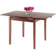 Pemberly Row Drop Leaf Transitional Solid Wood Dining Table in Rich Walnut