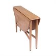 Pemberly Row Round Drop Leaf Contemporary Solid Wood Dining Table in Light Oak