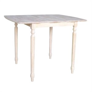 pemberly row unfinished counter height dining table in natural