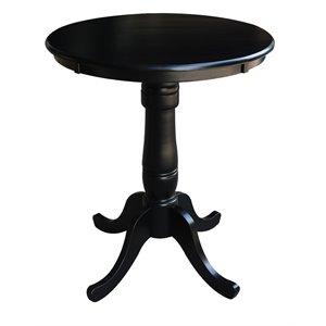 Pemberly Row 30&quot Round Counter Height Dining Table in Black