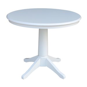 Pemberly Row 36&quot Round Top Dining Table in White
