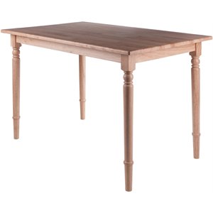 Pemberly Row Transitional Solid Wood Dining Table in Natural