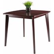 Pemberly Row Square Transitional Solid Wood Dining Table in Walnut