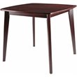 Pemberly Row Square Transitional Solid Wood Dining Table in Walnut