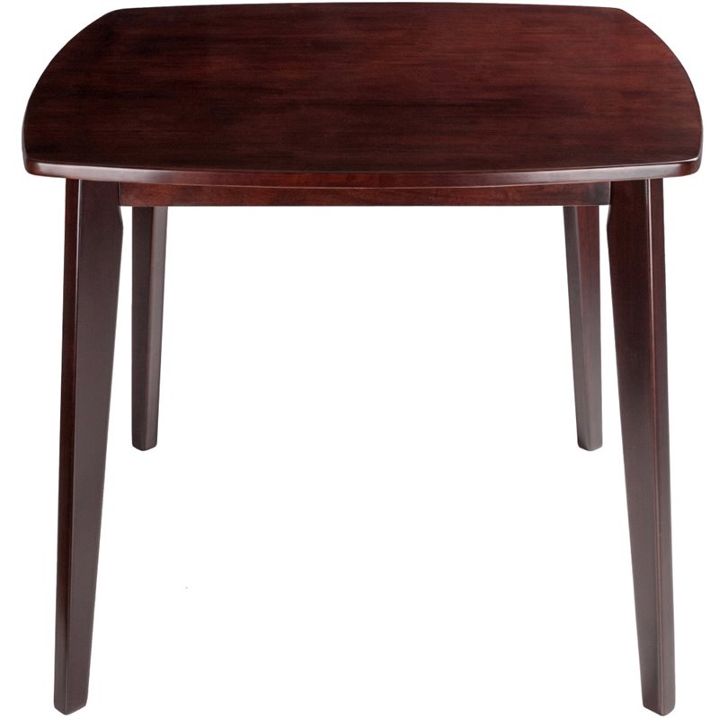 Pemberly Row Square Transitional Solid Wood Dining Table in Walnut