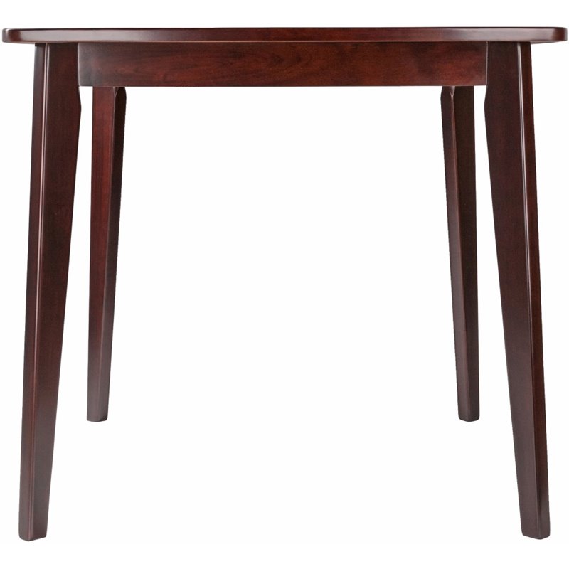 Pemberly Row Square Transitional Solid Wood Dining Table in Walnut
