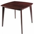 Pemberly Row Square Transitional Solid Wood Dining Table in Walnut