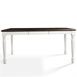 Pemberly Row Turned Leg Extendable Dining Table in White