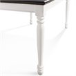 Pemberly Row Turned Leg Extendable Dining Table in White
