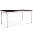Pemberly Row Turned Leg Extendable Dining Table in White