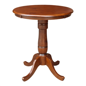 Pemberly Row 30&quot Round Top Counter Table in Brown