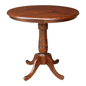 Pemberly Row 36&quot Round Top Counter Table in Brown