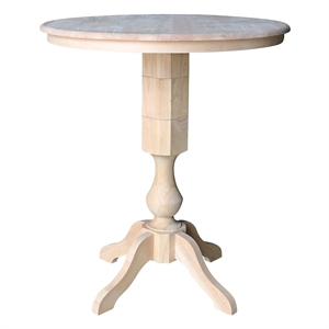 Pemberly Row 36&quot Round Top Bar Table in White