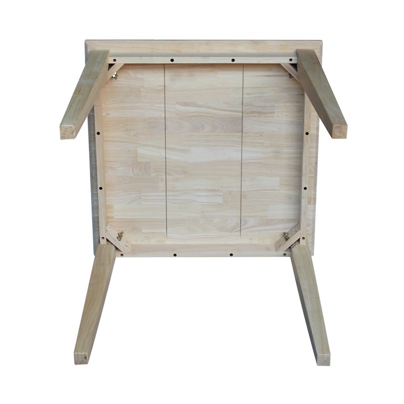 Pemberly Row Solid Wood Top Table in Natural