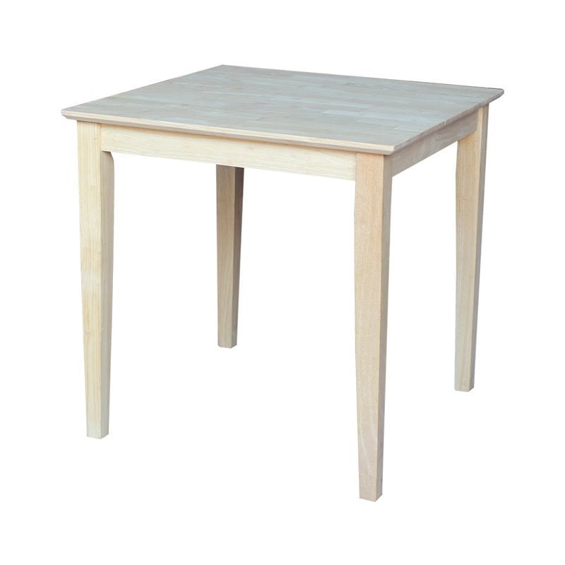 Pemberly Row Solid Wood Top Table in Natural