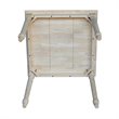 Pemberly Row Solid Wood Top Table with Turned Legs in Natural