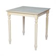 Pemberly Row Solid Wood Top Table with Turned Legs in Natural