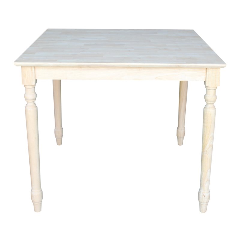 Pemberly Row Solid Wood Top Dining Table in Natural