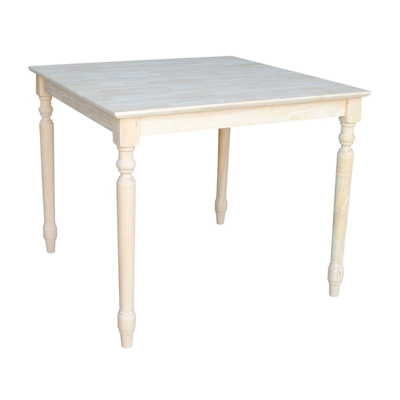 Pemberly Row Solid Wood Top Dining Table in Natural