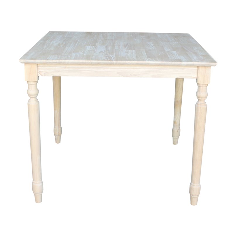 Pemberly Row Solid Wood Top Dining Table in Natural