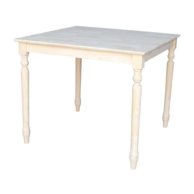 Pemberly Row Solid Wood Top Dining Table in Natural