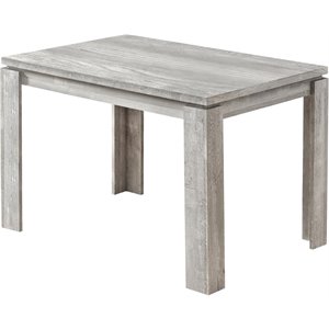 Pemberly Row 47&quot x 32&quot Contemporary Wooden Paneled Dining Table in Gray