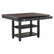 Pemberly Row Wood 4-Drawer Counter Height Dining Room Table in Black