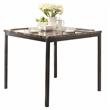 Pemberly Row Contemporary Metal Counter Height Dining Room Table in Black